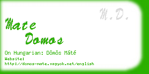 mate domos business card