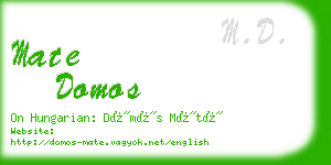 mate domos business card